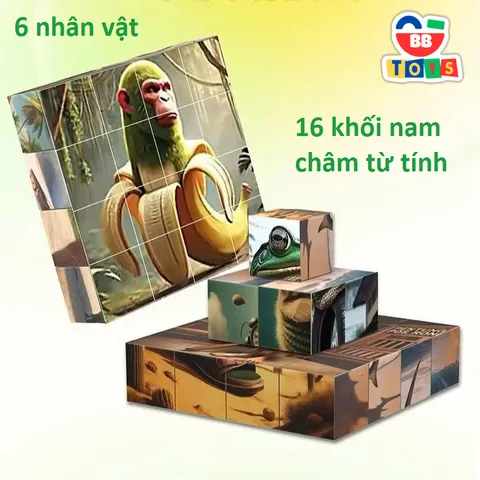 Khối Đồ Chơi Nam Châm Tung Tung Tung Sahur - Giáo Dục Tư Duy Sáng Tạo Dành Cho Trẻ Em - Lắp Ghép Nhân Vật Độc Đáo