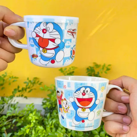 Bộ Set Bát Cốc Ly Nhựa Uống Nước Doraemon Cho Bé - Đồ Dùng Ăn Dặm An Toàn, Thiết Kế Ngộ Nghĩnh Cá Tính