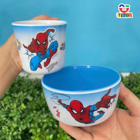 Bộ Bát Ăn Dặm Siêu Nhân Người Nhện Spider Man Nhựa Melamine Cao Cấp - Quà Tặng Bé Trai Hấp Dẫn 2025