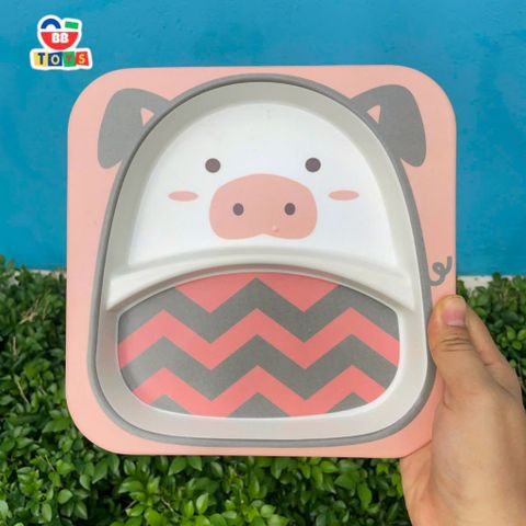 Khay Ăn Dặm Cho Bé Lợn Piggy - Bộ Bát Tăm Tre An Toàn, Thân Thiện Môi Trường, Quà Tặng Ý Nghĩa Cho Trẻ Nhỏ