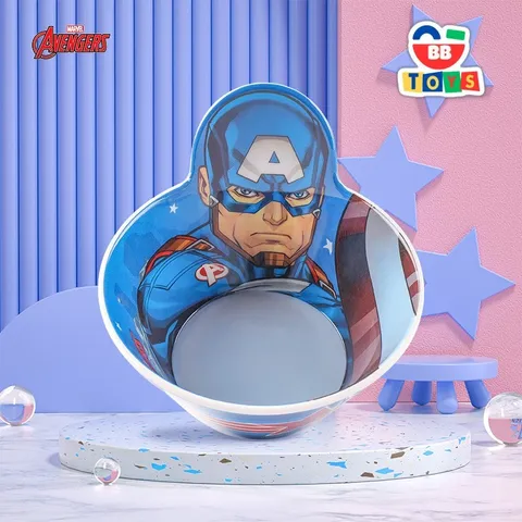 Bát Ăn Dặm Cho Bé Siêu Nhân Captain America - Nhựa Melamine An Toàn, Dễ Cầm Nắm, Thiết Kế Đẹp Mắt Cho Trẻ Em