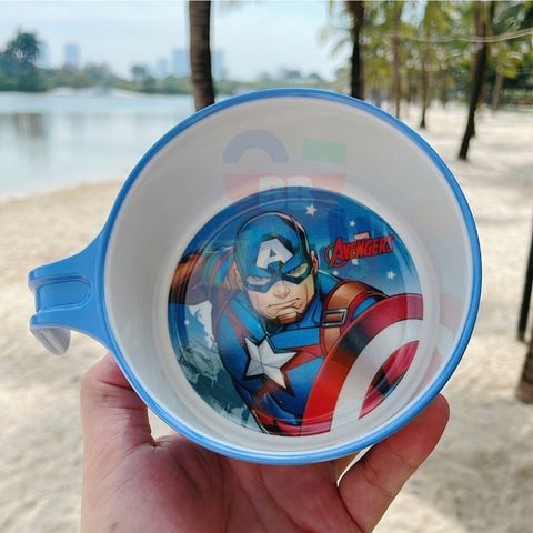 Bát Ăn Dặm Cho Bé Siêu Nhân Captain America - Nhựa Melamine An Toàn, Dễ Cầm Nắm, Thiết Kế Đẹp Mắt Cho Trẻ Em
