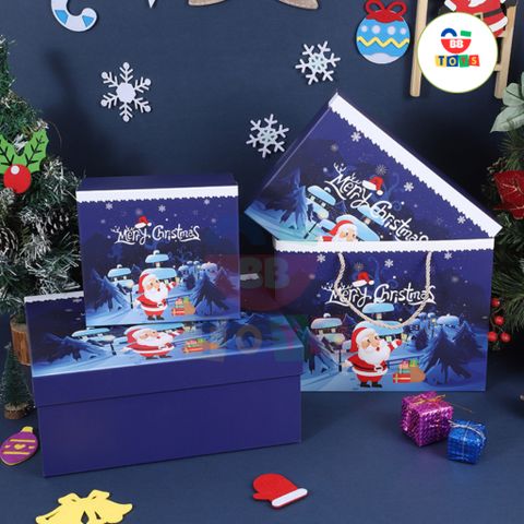Hộp Quà Giáng Sinh Sang Trọng - Hộp Đựng Quà Noel Dễ Thương Cho Bé - Thiết Kế Đẹp Mắt, Chất Liệu Bền Chắc