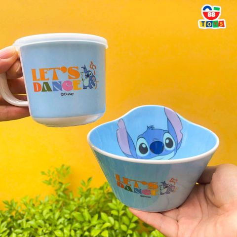Bát Ăn Cho Bé Họa Tiết Stitch Nhựa Melamine - Set Bát Cơm An Toàn, Dễ Dàng Vệ Sinh, Phù Hợp Cho Trẻ Nhỏ
