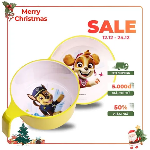 Set Bát Ăn Dặm PAW Patrol Cho Bé - Bộ Tô Chén Nhựa Melamine Hình Chó Cứu Hộ Đáng Yêu, An Toàn và Bền Bỉ