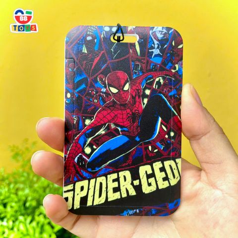 Dây Đeo Thẻ Học Sinh Spider-Man - Móc Kim Loại Bền Chắc, Chất Liệu Nhựa PC, Thiết Kế In Hình MARVEL Nổi Bật, Dài 48cm