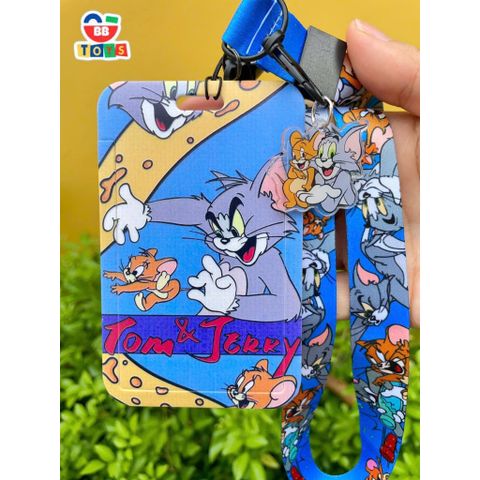 Dây Đeo Thẻ Hoạt Hình Disney Tom & Jerry, Doraemon, Stitch Chất Liệu Cao Cấp Cho Học Sinh và Sinh Viên - Phù Hợp Văn Phòng
