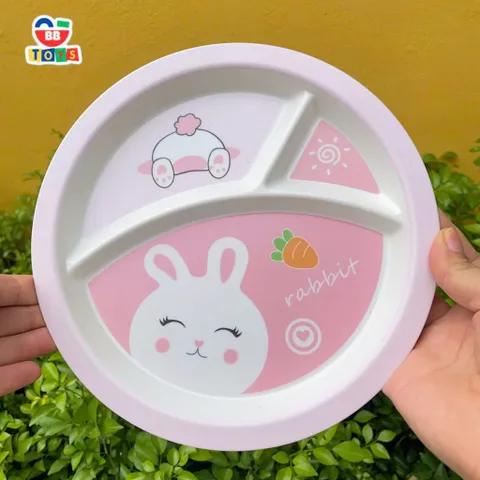 Khay Ăn Dặm Hình Thỏ Con Cho Bé - Bộ Bát Tăm Tre An Toàn, Thân Thiện Môi Trường - Quà Tặng Sinh Nhật Tuyệt Vời