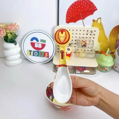 Bát Ăn Nhựa Melamine Iron Man Cho Bé - Dung Tích 360ml, An Toàn, Tiện Dụng, Thiết Kế Siêu Anh Hùng Dành Cho Trẻ Em