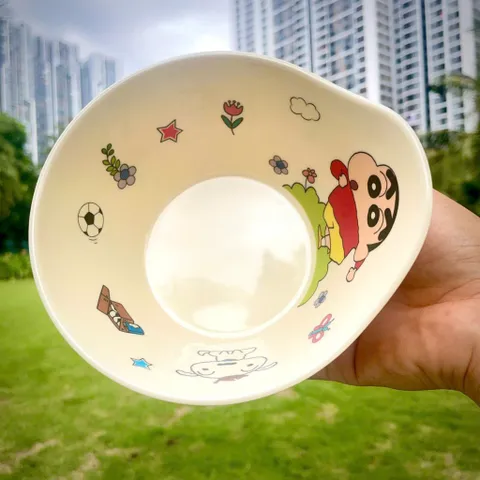 Bát Ăn Dặm Cậu Bé Bút Chì Shin - Bộ Ăn Nhựa Melamine An Toàn Cho Bé Yêu, Thiết Kế Ngộ Nghĩnh, Dễ Cầm Nắm