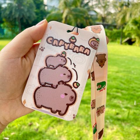 Dây Đeo Thẻ Capybara Dễ Thương - Phụ Kiện Học Sinh, Sinh Viên, Văn Phòng - Chất Liệu Bền, Thiết Kế Nổi Bật, Hot Trend 2025