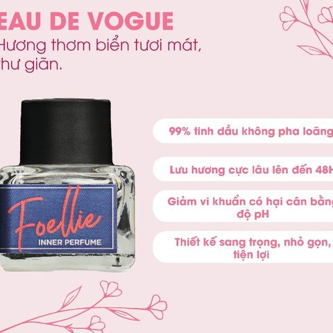 Nước Hoa Vùng Kín Foellie - Khử Mùi, Lưu Hương Dài Lâu, Hương Thơm Dịu Nhẹ Cho Phái Đẹp - Hàn Quốc Chính Hãng 5ml