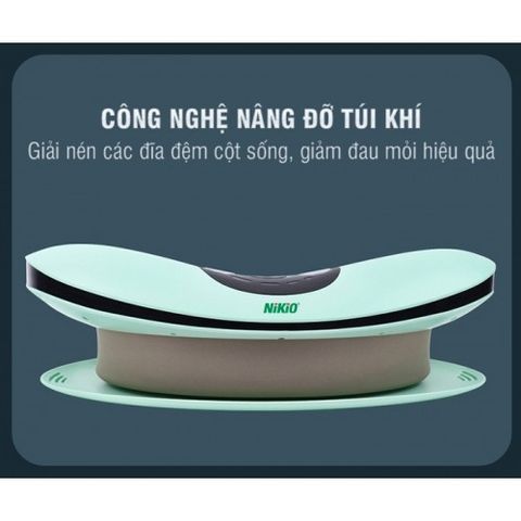 Máy Massage Lưng Nikio NK-158 - Thiết Bị Thư Giãn Kéo Giãn Cột Sống, Nhiệt Nóng, Xung Điện Hỗ Trợ Giảm Đau Lưng