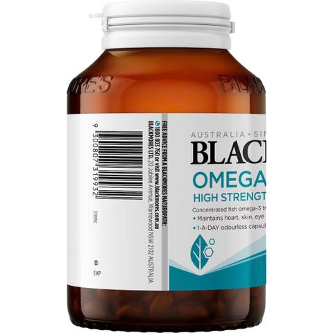 Viên uống Blackmores Omega Double High Strength Fish Oil 90 viên - Bổ sung Omega-3 cao cho tim mạch, não bộ và thị lực - Hàng chính hãng Úc