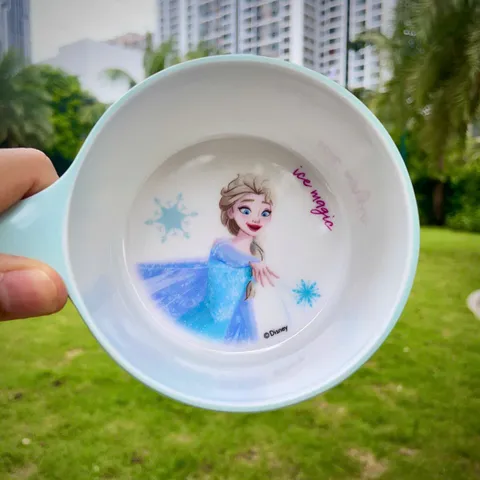 Bát Ăn Dặm Elsa Disney Cho Bé Gái - Set Nhựa Melamine 350ml Với Thiết Kế Dễ Thương, An Toàn Cho Trẻ Em