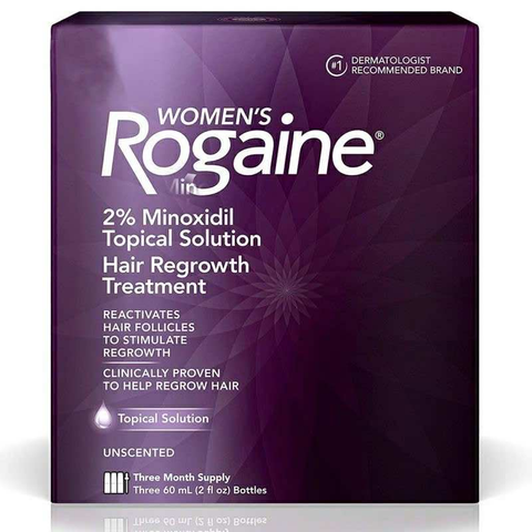 Gel Mọc Tóc Phụ Nữ Rogaine 2% Minoxidil Set 60ml x3 - Giải Pháp Kích Thích Mọc Tóc Hiệu Quả, Dạng Gel Tiện Dụng