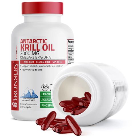 Dầu Tôm Krill Oil Omega 3 EPA DHA 2000mg - 250 Viên Bổ Mắt, Tim Mạch, Hỗ Trợ Sức Khỏe Toàn Diện Mỹ