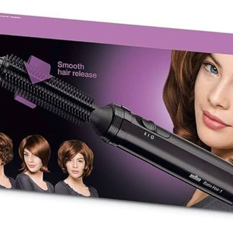 Máy Uốn Tóc Braun Satin Hair 1 AS110 - Sấy và Tạo Kiểu Nhanh Chóng, Công Nghệ Bảo Vệ Tóc Mượt Mà, Phù Hợp Tóc Ngắn