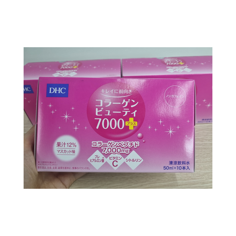 DHC Collagen Beauty 7000 Plus - Nước Uống Collagen Tăng Đàn Hồi, Chống Oxy Hóa, Đẹp Da Hộp 10 Lọ từ Nhật Bản