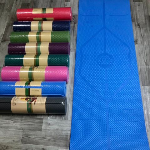 Thảm Tập Yoga Chống Trượt TPE 8mm - Thiết Kế Định Tuyến Giúp Tập Yoga Hiệu Quả Tại Nhà, Dành Cho Người Mới Bắt Đầu, Tập Gym, Thể Dục