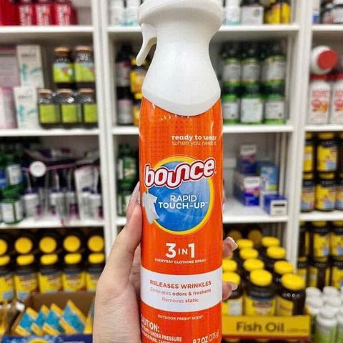 Xịt Thơm Chống Nhăn & Khử Mùi Quần Áo Bounce 275g - Giải Pháp Giữ Quần Áo Luôn Đẹp và Thơm Mát, Dễ Sử Dụng cho Công Việc Bận Rộn
