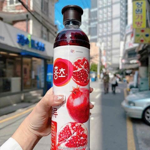 Nước Giấm Giảm Cân Vị Lựu Daesang Hàn Quốc 900ml - Hỗ Trợ Đốt Cháy Mỡ, Cải Thiện Da, Tự Nhiên, Khỏe Mạnh