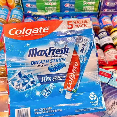 Set 5 Kem Đánh Răng Colgate Max Fresh 206g x5 (thơm miệng lâu, làm sạch mảng bám)