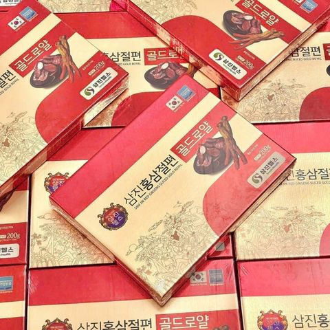 Hồng Sâm Lát Tẩm Mật Ong Samjin Gold Royal 200g - Thực Phẩm Chức Năng Tăng Cường Sức Khỏe Từ Hàn Quốc