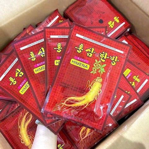 Cao Dán Hồng Sâm Himena Túi Đỏ 20 Miếng - Giảm Nhức Mỏi, Thư Giãn Cơ Thể, Hỗ Trợ Sức Khỏe, Dễ Sử Dụng