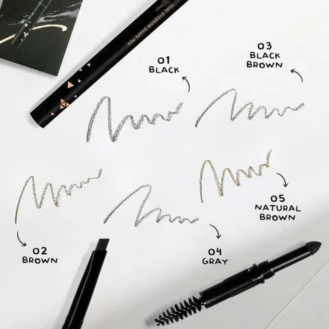 Chì Kẻ Mày Vacosi Dual Black 01 (nét mày tự nhiên, lâu phai)