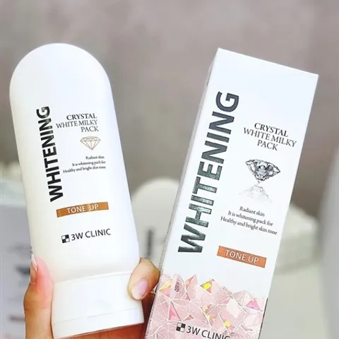 Kem Kích Trắng 3W Clinic Crystal White Milky Pack 200g - Dưỡng Da Trắng Sáng, Mịn Màng, Chăm Sóc Da Từ Thiên Nhiên