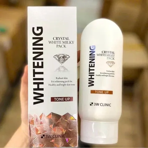 Kem Kích Trắng 3W Clinic Crystal White Milky Pack 200g - Dưỡng Da Trắng Sáng, Mịn Màng, Chăm Sóc Da Từ Thiên Nhiên