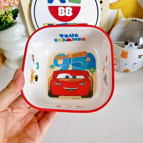 Bộ Dụng Cụ Ăn Uống Cho Bé McQueen Ô Tô Nhựa Melamine - Cốc, Bát, Thìa, Khay, An Toàn, Dễ Dàng Vệ Sinh, Quà Tặng Bé Yêu