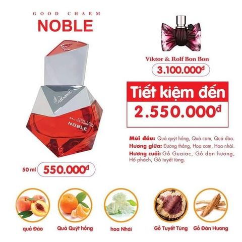 Nước Hoa Nữ Charme Noble 50ml - Hương Thơm Sang Trọng, Quyến Rũ, Đặc Biệt Dành Cho Phái Đẹp - Quà Tặng Hoàn Hảo