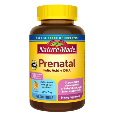 Viên Uống Bổ Bầu Prenatal Folic Acid + DHA 150 Viên - Vitamin Dinh Dưỡng Cho Mẹ Mang Thai Hỗ Trợ Phát Triển Thai Nhi Từ Nature Made