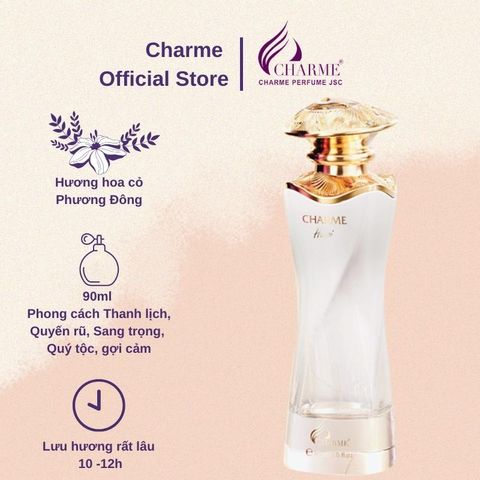 Nước Hoa Nữ Charme Hà Nội 90ml - Hương Thơm Thanh Lịch và Quyến Rũ, Dành Cho Phụ Nữ Từ 22 Đến 50 Tuổi