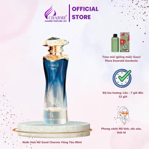 Nước Hoa Nữ Charme Vung Tau 90ml - Hương Hoa Cỏ Tươi Mát, Quyến Rũ và Thanh Lịch, Thích Hợp Cho Phái Đẹp 22-55 Tuổi