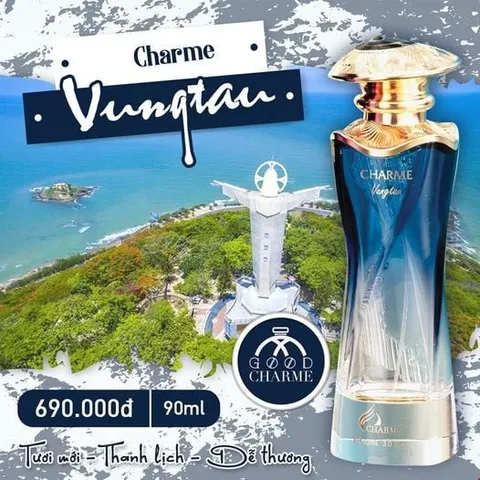 Nước Hoa Nữ Charme Vung Tau 90ml - Hương Hoa Cỏ Tươi Mát, Quyến Rũ và Thanh Lịch, Thích Hợp Cho Phái Đẹp 22-55 Tuổi