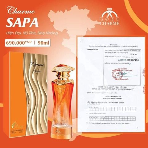 Nước Hoa Nữ Charme Sa Pa 90ml - Hương Floral Nữ Tính Từ Hoa Mận & Hoa Mẫu Đơn, Nước Hoa Cao Cấp Cho Phái Đẹp
