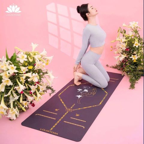 Thảm Tập Yoga Cao Cấp Louis Yoga LILIUM 6.5mm - Cao Su PU Sinh Thái, Mặt Nhám, Thiết Kế 3 Lớp, Độ Bền Cao, Thể Thao Sống Khỏe