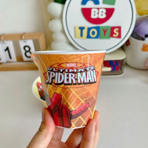 Bộ Bát Ăn Dặm Cho Bé Siêu Nhân Nhện Spider Man - Đồ Dùng Tiện Ích Cho Trẻ Em - An Toàn, Dễ Dàng Vệ Sinh, Phát Triển Kỹ Năng Ăn Uống