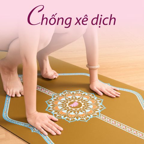 Thảm Yoga Cao Su ASANA 25 - Dày 5mm, Chống Trơn Trượt, Thấm Mồ Hôi, Tặng Túi Đựng - Hãng LOUISYOGA