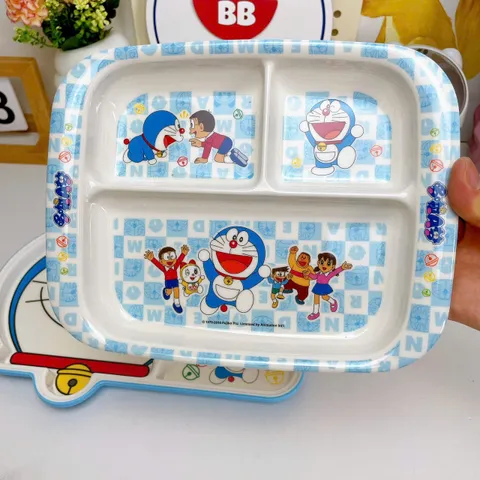 Bộ Set Bát Cốc Ly Nhựa Uống Nước Doraemon Cho Bé - Đồ Dùng Ăn Dặm An Toàn, Thiết Kế Ngộ Nghĩnh Cá Tính