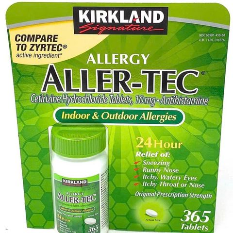 Viên chống dị ứng Kirkland Signature Aller-Tec 365 viên - Giảm triệu chứng dị ứng hiệu quả, chính hãng Mỹ