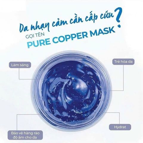 Mặt Nạ Đồng Neova Pure Copper Mask - Giải Pháp Làm Dịu và Phục Hồi Da, Cấp Ẩm Sâu với Peptide và Axit Hyaluronic, Dành Cho Da Nhạy Cảm