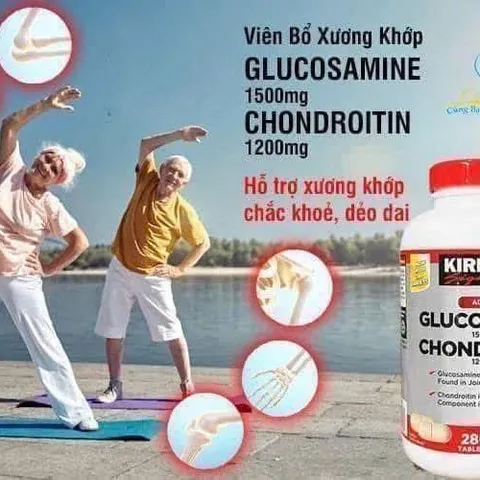 Viên Uống Hỗ Trợ Khớp Kirkland Glucosamine 1500mg - 280 Viên Bổ Sung Xương Khớp Từ Mỹ, Không Gây Phản Ứng Phụ