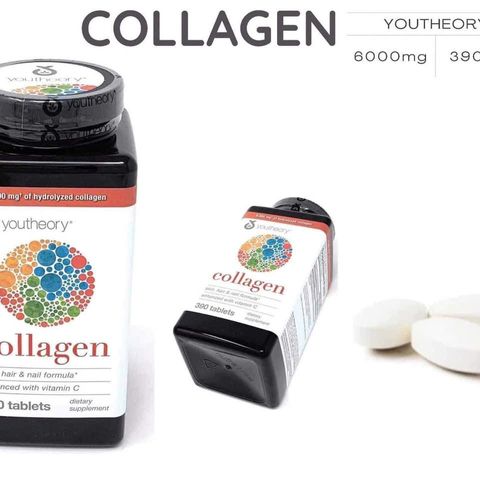 Viên Uống Collagen Youtheory 390 Viên - Cải Thiện Da, Tóc, Móng - Tăng Cường Đề Kháng và Sức Khỏe Khớp - Mỹ