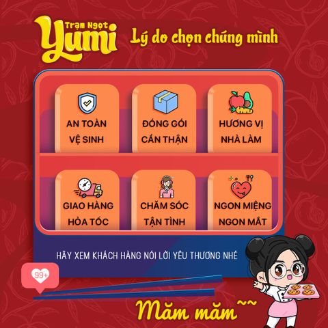Ô Mai Mơ Cay Yumi - Snack Xí Muội Ngọt Ngào Vị Chua Cay Độc Đáo - Thực Phẩm Handmade Việt Nam 150g