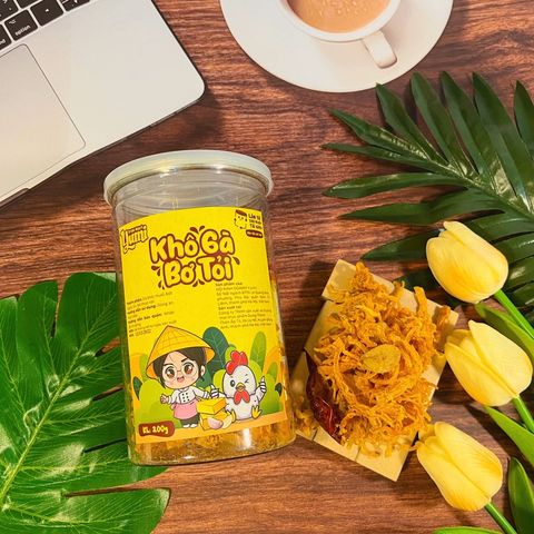 Khô Gà Sốt Bơ Tỏi Yumi - Đồ Ăn Vặt Ngon Béo Nhẹ 200g, Thơm Ngậy An Toàn Vệ Sinh, Gà Xé Sợi Việt Nam