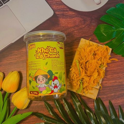 Khô Gà Lá Chanh Yumi - Đồ Ăn Vặt Hảo Hạng Xé Sợi Chua Cay Thơm Ngon An Toàn - 200g/300g
